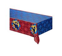 amscan Anime Nappe-Plastique Sam Le Pompier, 9902178, 120 x 180 cm, Rouge