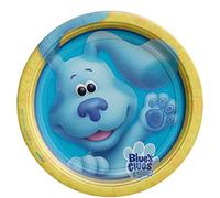 amscan- Assiette Blues Clues 23 cm, 9913280-66, Multicolore, 23 Centimeters