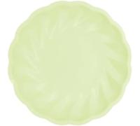 amscan - Assiette Ronde Vert Decor, vert, Diamètre 22,9 cm, Vaisselle de fête en matières premières Rapidement renouvelables, pour Les Anniversaires, Les barbecues, Les jubilés, etc.