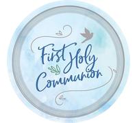 Amscan - Assiettes de fête "First Holy Communion" pack de 8 - Papier SG38515 (taille unique) (Bleu)