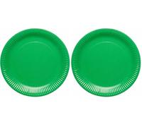 amscan-Assiettes en carton vert houx, 9915400-208-66 (Lot de 2)