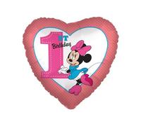 amscan - BALLON ALUMINIUM C UR 1ER ANNIVERSAIRE MINNIE 43CM