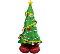 amscan Ballon Aluminium géant AirLoonz Sapin de Noël 149 x 78 cm, Vert