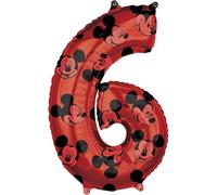 Amscan Ballon d'anniversaire Mickey Mouse numéro 6