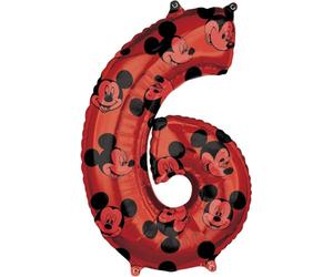 Amscan Ballon d'anniversaire Mickey Mouse numéro 6