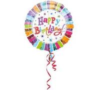 Amscan ballon en aluminium Happy Birthday multicolor 15 cm vert G