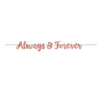 Amscan Bannière en aluminium « Bride Always & Forever » - Bleu marine