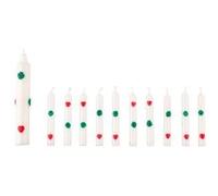 Amscan bougies d'anniversaire 8/13,5 cm de cire blanc/vert/rouge 11 pièces Groen G