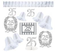 Amscan - Décoration, set anniversaire - Film plastique, plastique, papier SG30183 (taille unique) (Argent)