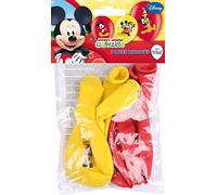 Amscan Disney Junior 999240 Set de 6 Ballons, Autre Matière, Rouge et Jaune