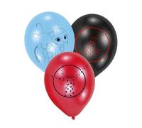 Amscan Europe Gmbh 6 Ballons Latex "Miraculous", 22.8 Cm/9 Multicolore