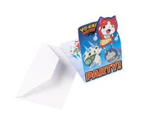Amscan Europe Gmbh 8 Invitations & Enveloppes "Yo Kai Watch