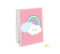 Amscan Generique - 4 Sacs Cadeaux Petite Nuage Roses avec Stickers