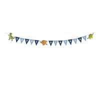 Amscan Generique - Guirlande Happy Birthday Grands Dinosaures Bleue 180 cm