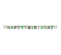 Bannière En Papier Happy Birthday Football 2m Multicolore