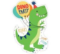 Amscan invitations dino junior 10 cm carton vert 8 pièces Groen G