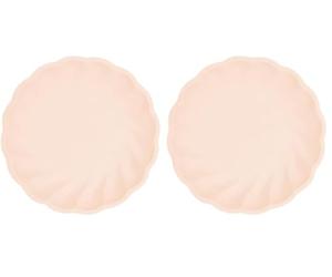 amscan - Lot de 12 assiettes rondes Vert Decor, 18,8 cm, abricot, Vaisselle de fête en matières premières Rapidement renouvelables, pour Les Anniversaires, Les barbecues, Les jubilés, etc.