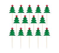 Amscan Lot de 12 piques en nid d'abeille pour sapin de Noël 10 cm Vert