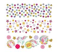 amscan- Lot de 3 confettis Licorne Magique-1 pièce Table, 361929, Multicolore