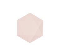 Amscan - Lot de 6 assiettes hexagonales Vert Decor, 15,8 x 13,7 cm, rose, Vaisselle de fête en matières premières Rapidement renouvelables, pour Les Anniversaires, Les barbecues, Les jubilés, etc.