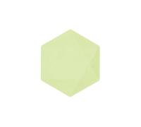 Amscan - Lot de 6 assiettes hexagonales Vert Decor, 15,8 x 13,7 cm, vertes, Vaisselle de fête en matières premières Rapidement renouvelables, pour Les Anniversaires, Les barbecues, Les jubilés, etc.