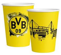 amscan Lot de 6 gobelets en papier jaune noir 500 ml