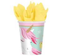 amscan Lot de 8 gobelets en carton licorne magique 266 ml