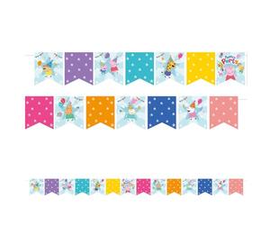 Amscan Peppa Pig 9918345 Guirlande de fanions pour fête d'anniversaire d'enfant 2,47 m