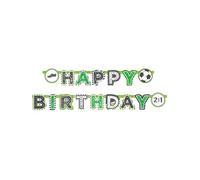 Bannière En Papier Happy Birthday Football 2m Multicolore