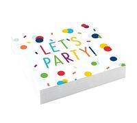 amscan (PKT) Lot de 20 Serviettes d'anniversaire Confettis 25 cm