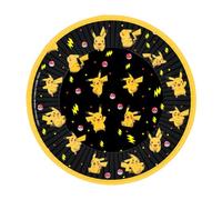 Amscan Pokémon 9917105-66 Lot de 8 assiettes à dessert en papier pour fête d'anniversaire d'enfant