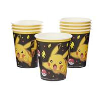Amscan Pokémon 9917106-66 Lot de 8 gobelets en carton pour fête d'anniversaire d'enfant