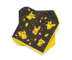 Amscan Pokémon 9917107 Lot de 16 serviettes de table pour fête d'anniversaire d'enfant
