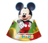 amscan Procos 81516 Playful Mickey Lot de 6 Chapeaux de fête, Taille 20 x 16,5 cm, Cadeau d'invité, Carnaval, Anniversaire, fête à thème