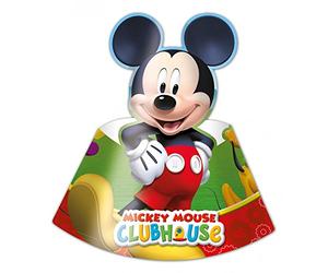amscan Procos 81516 Playful Mickey Lot de 6 Chapeaux de fête, Taille 20 x 16,5 cm, Cadeau d'invité, Carnaval, Anniversaire, fête à thème