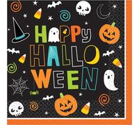 Amscan - Servietten, Halloween 125er-Pack SG16168 (33cm) (Bunt)