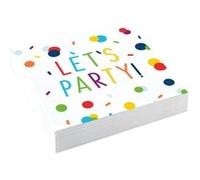 amscan (PKT) Lot de 20 Serviettes d'anniversaire Confettis 25 cm