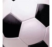 16 Serviettes 25 X 25cm En Papier Football - Foot
