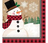 Lot 16 Serviettes Papier Bonhomme de neige 33 x 33 cm