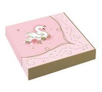 Amscan serviettes princesse 33 x 33 cm papier rose16 pièces Roze G