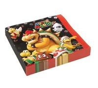 Amscan serviettes Super Mario 33 x 33 cm 20 pièces Multicolor, Multicolore G