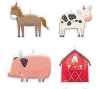 Amscan Set de bougies de ferme 4 pièces Multicolor G