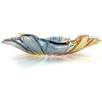 Amslan Plat à fruits Large Glass Dinner Bowl Salad Colourful Snack Dessert Wedding Candy Clear Serving Decorative Bowl