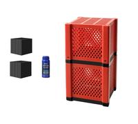 AMSLSIU Abreuvoir pour Chevaux en Cube de Charbon, Filtration puissante et contrôle des odeurs, Filtre en PVC pour bassins filtrants pour Chevaux, 2 Ensembles