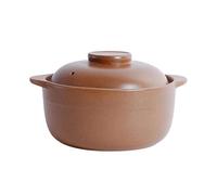 AMSLSIU Cocotte en terre cuite pour riz, accessoire de cuisine offrant une cuisson uniforme et polyvalente pour toutes les occasions. Cocotte en terre cuite avec couvercle, 0.8 L