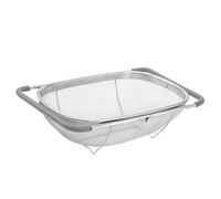 AMSLSIU Égouttoir rétractable pour évier de cuisine avec panier à mailles fines, idéal pour organiser et les aliments. Égouttoir en acier inoxydable.