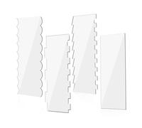 AMSLSIU Peigne à motifs, racloir à glaçage pour gâteaux, outil en acrylique durable, indispensable pour la décoration de gâteaux. Racloir bords