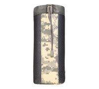 AMSLSIU Pochette de bouteille d'eau cordon de serrage extérieur sac transport en fournitures Camouflage 800ml tasse Pack trou vidange accessoires Camping, Camouflage gris