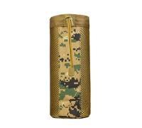 AMSLSIU Pochette de bouteille d'eau cordon de serrage extérieur sac transport en fournitures Camouflage 800ml tasse Pack trou vidange accessoires Camping, Camouflage vert