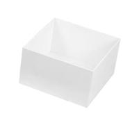 AMSLSIU Présentoir à desserts avec fond creux pour sublimer vos présentations lors d'événements spéciaux. Présentoir en acrylique pour buffet, Blanc, 17.8 x 17.8 x 10.2 cm